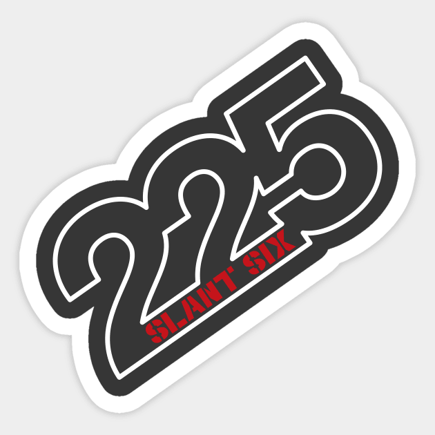 225 Slant 6 - Wedge (Reverse) Sticker by jepegdesign